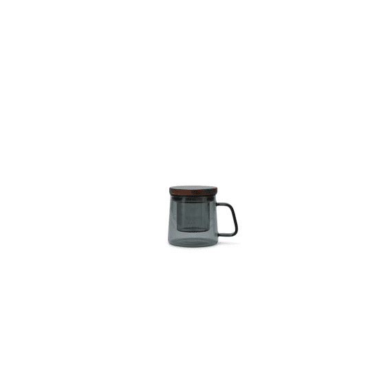 S&P Beker 37cl Met Glazen Filter En Deksel Grijs Luma