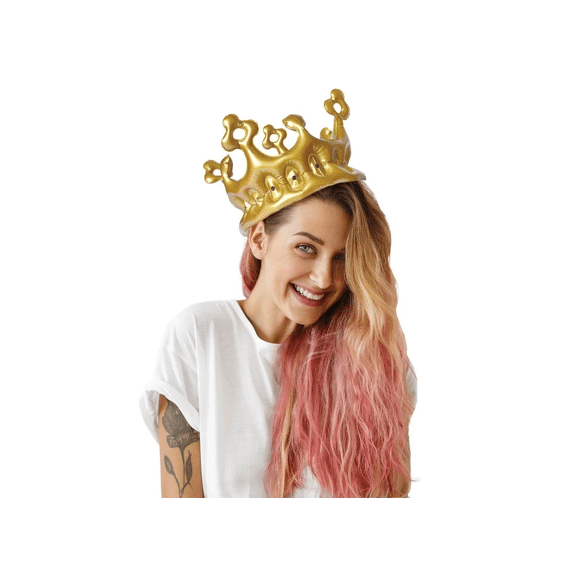 Legami Opblaasbare Verjaardagskroon Goud Party Queen