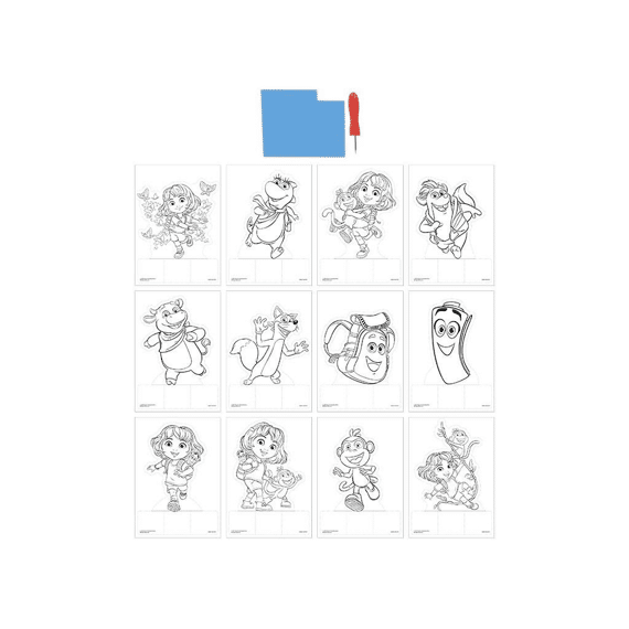 Dora Push-out Pictures 12st