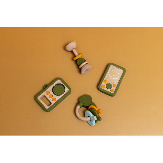 Trixie Toys Houten Baby Camera Met Silicone Mr Dino