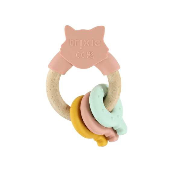 Trixie Toys Houten Silicone Activiteitenring Mrs Cat