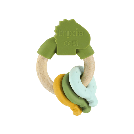 Trixie Toys Houten Silicone Activiteitenring Mr Dino