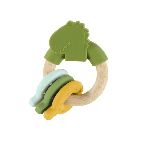 Trixie Toys Houten Silicone Activiteitenring Mr Dino