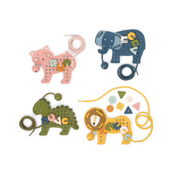 Trixie Toys Houten Rijgspel Met Dieren