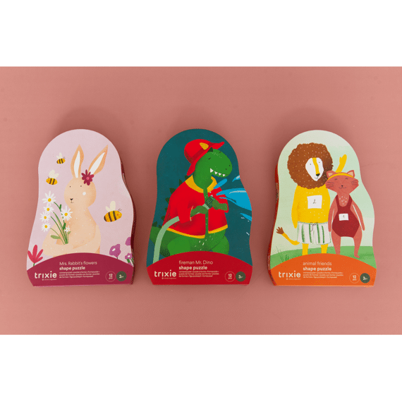 Trixie Toys Vormenpuzzel Fireman Mr. Dino 12pcs