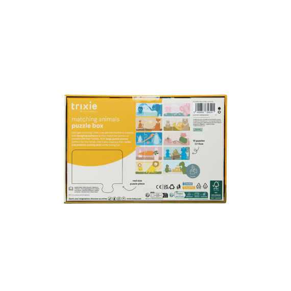 Trixie Toys Puzzelbox Dieren Matchen 10 Duo Puzzels