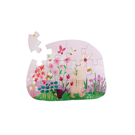 Trixie Toys Vormenpuzzel Mrs Rabbits Flowers 12pcs