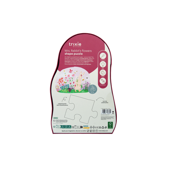 Trixie Toys Vormenpuzzel Mrs Rabbits Flowers 12pcs