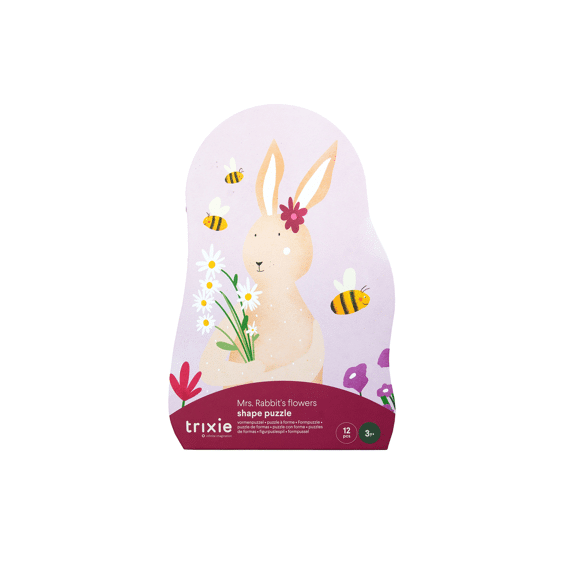 Trixie Toys Vormenpuzzel Mrs Rabbits Flowers 12pcs