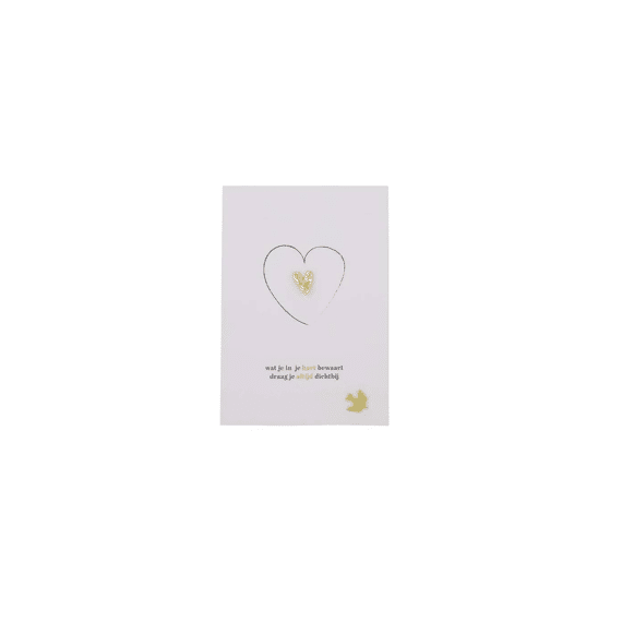 Zusss Kaartenstandaard Magneet Hartje Goud