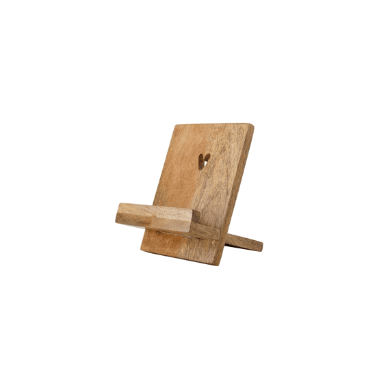 Zusss Boekenstandaard Hout Hartje Naturel