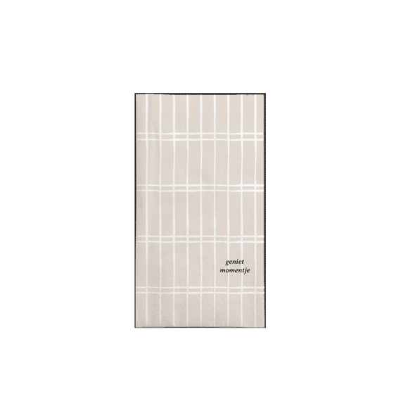 Zusss Servetten Rechthoek Ruit Geniet Momentje Zand