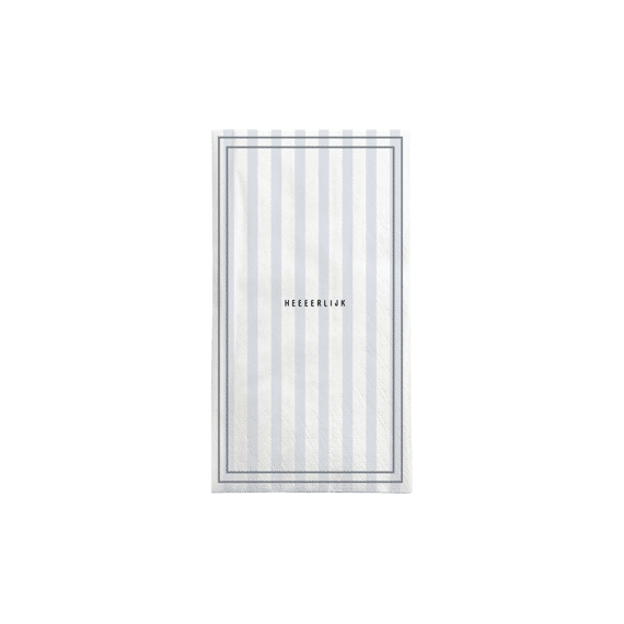 Zusss Servetten Rechthoek Streep Heeeerlijk Wit / Blauw