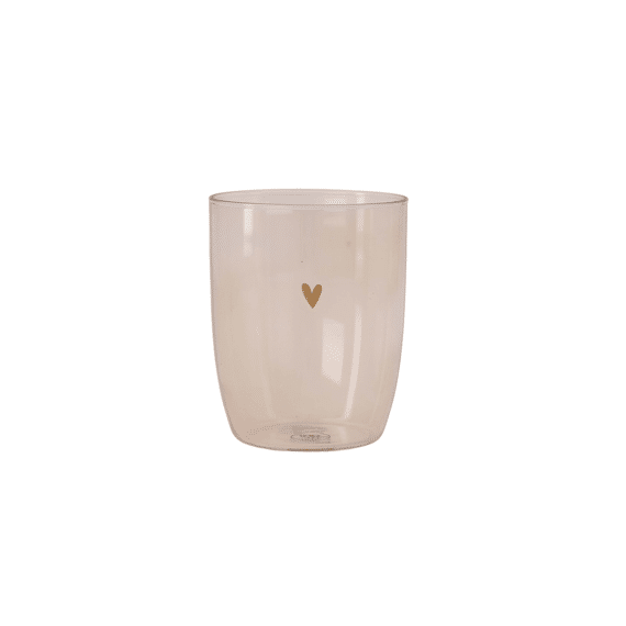 Zusss Drinkglas Hartje Roze