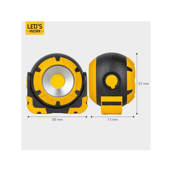 Herlaadbaar Werklamp Magnetisch 10w 800lm 4000k