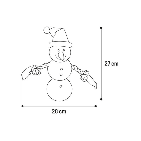 Kerst Speelgoed Annalise Sneeuwman Bruin 28x10,5x27cm