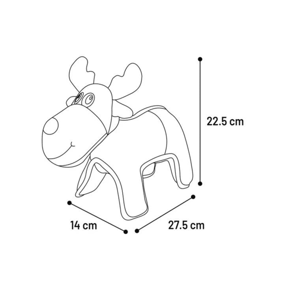 Kerst Quilty Rendier Bruin 14x27,5x22,5cm