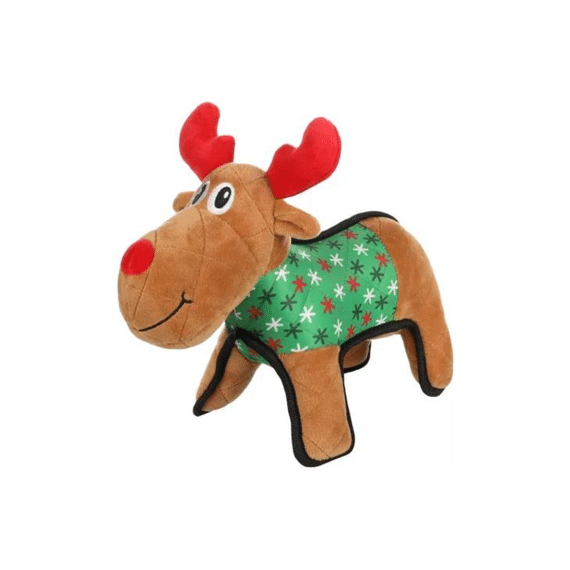 Kerst Quilty Rendier Bruin 14x27,5x22,5cm