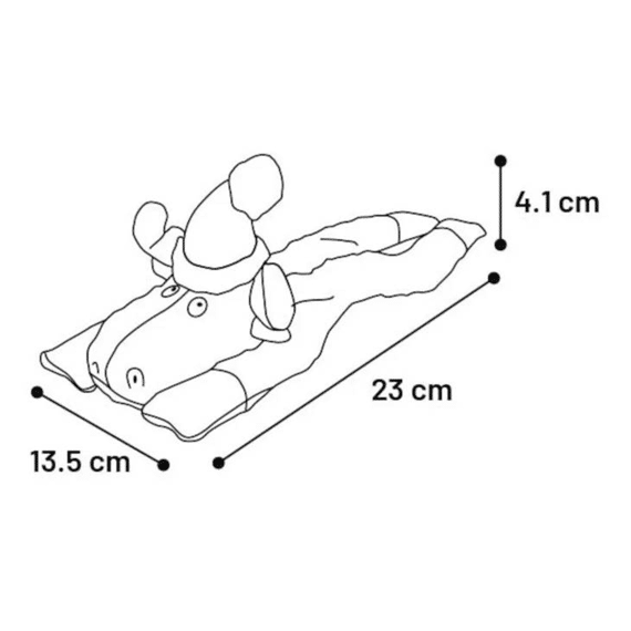 Kerst Taci Rendier Bruin 16x45x18,5cm