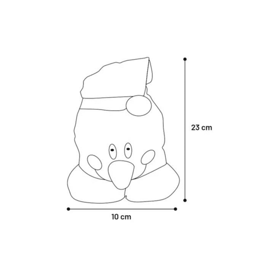Kerst Speelgoed Lady Sneeuwman Wit 10x8,3x23cm