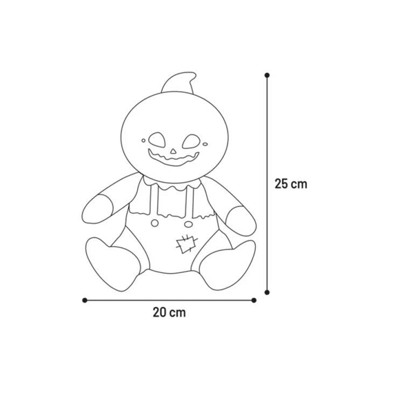 Halloween Speelgoed Pompo Mannetje Oranje 20x16x25cm