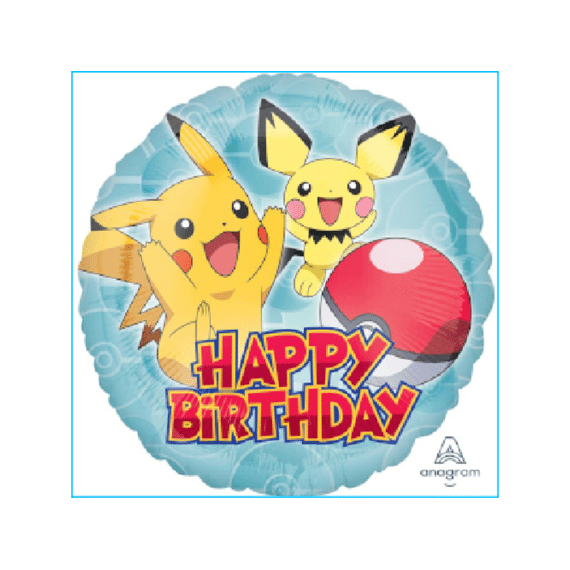 Pokemon Folieballon Happy Birthday 60cm