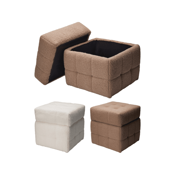 Poef Mdf Teddy 38x38x37cm