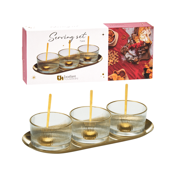 Serveerset 7dlg Goud Kleur