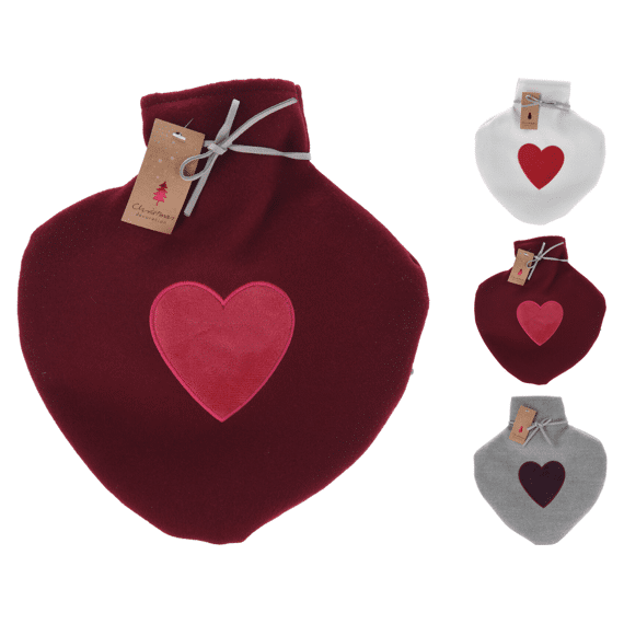 Kruik Hart Polyester  Assortiment            26x12cm