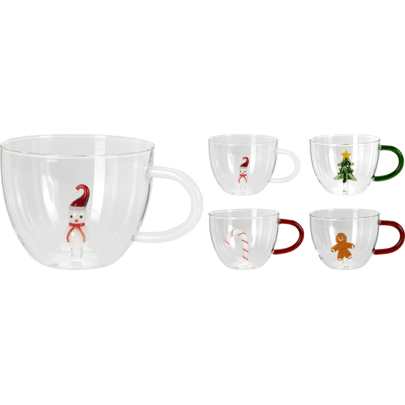 Koffie Theeglas Met Decoratie Assortiment