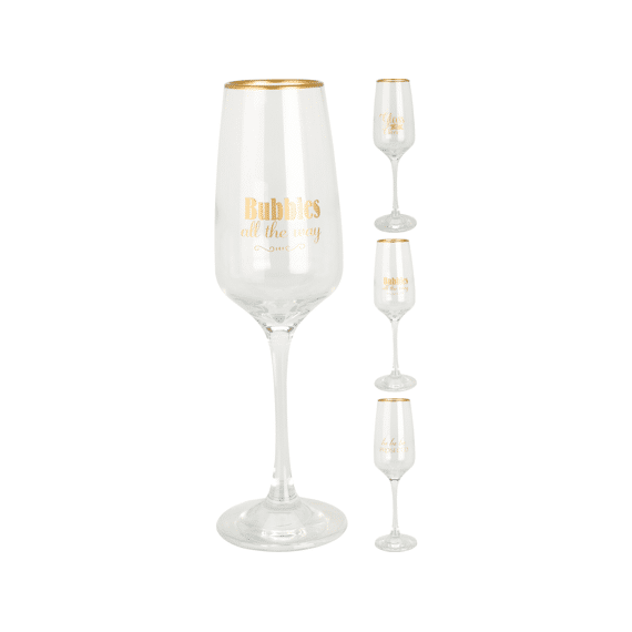 Champagne Glas 195ml/6.6oz  Dia 65xh225mm  3ass
