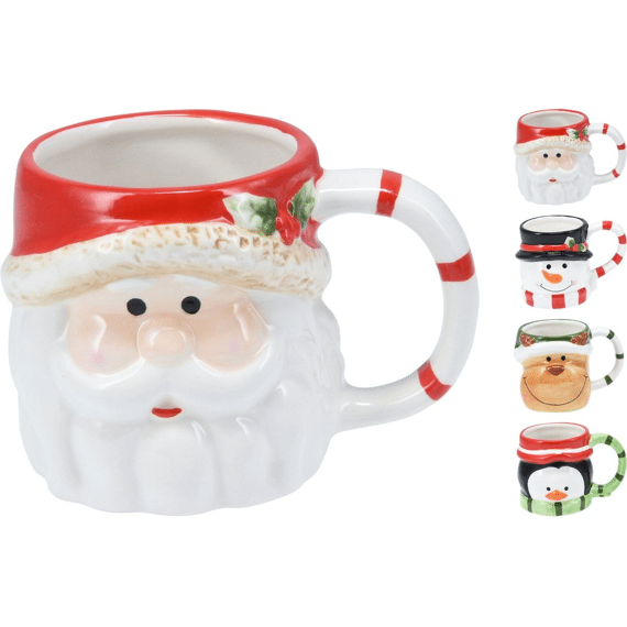 Beker Kerst 280ml  4 Assortiment