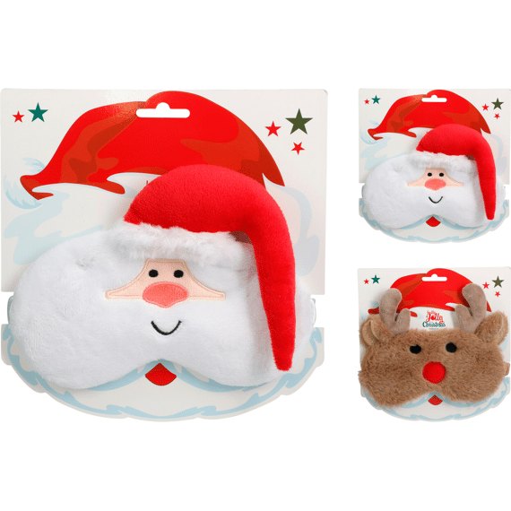 Slaapmasker Polyester 2ass Kerst Design 180x160mm
