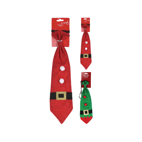 Stropdas Kerst 39x10x2cm - 2ass