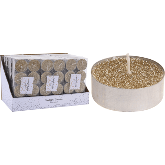 Theelicht Set Van 8 stuks Goudkleurig