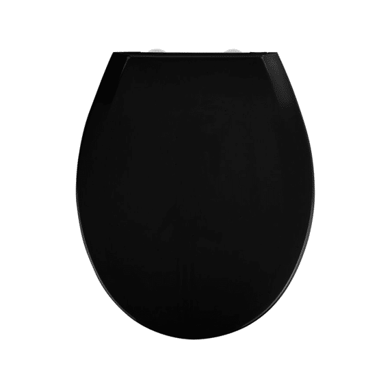 Wenko Toiletzitting Kos Easy-close Thermoplast Zwart