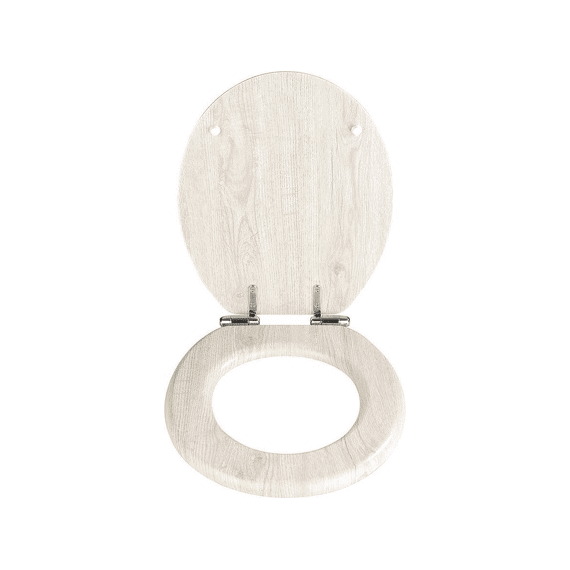 Wenko Toiletzitting Eik Easy-close Grijs
