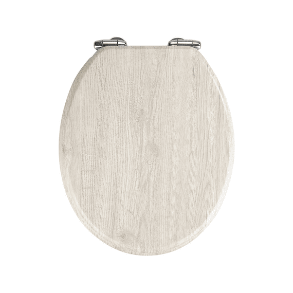 Wenko Toiletzitting Eik Easy-close Grijs