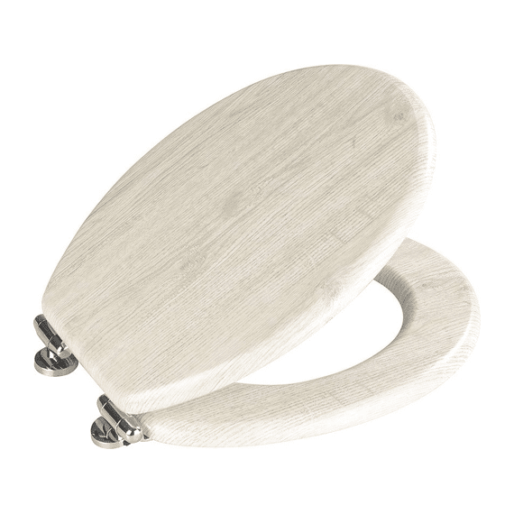 Wenko Toiletzitting Eik Easy-close Grijs