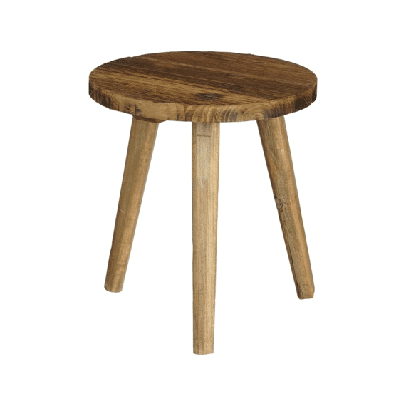Bold Bijzettafel Gerecycleerd Hout Bruin H28xd26cm