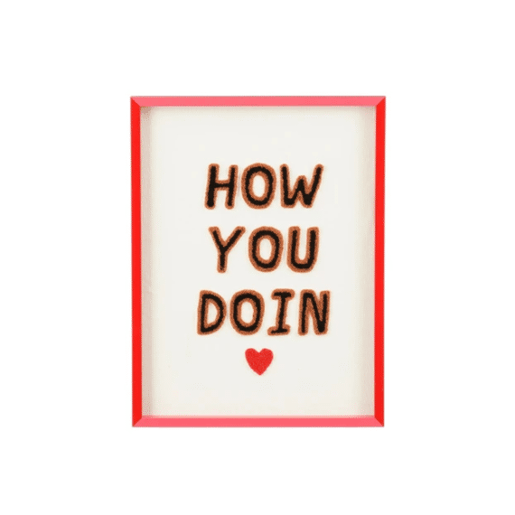 Muurdecoratie Rood How You Doin Fsc Mix L31,5xb41,5xh2,5cm