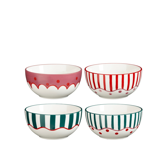 Anna Schaal Roze Rood Groen Groen H7xd14,5cm Assortiment Prijs Per Stuk