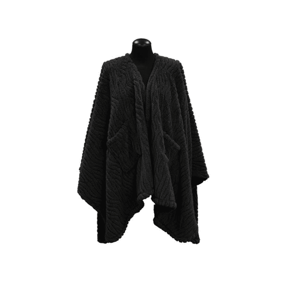 Omslagplaid Clio 148x160cm Black