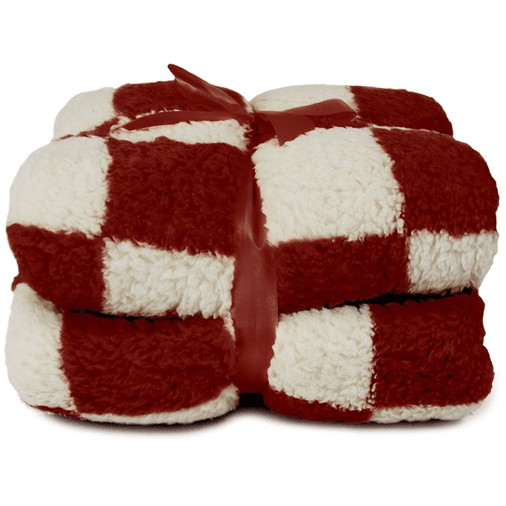 Plaid Check 150x200cm Dove White/marsala