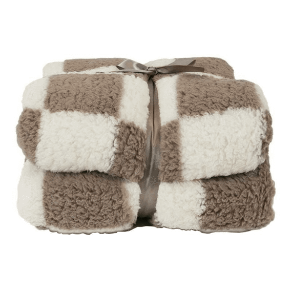 Plaid Check 150x200cm Dove White/taupe