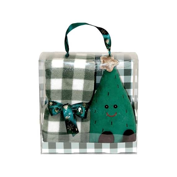 Giftbox Xmas Green 90x75cm Tree