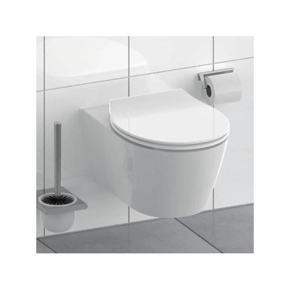 Slim White Ultra Dunne Duroplast Wc-bril Met Soft-close En Afklikaar Wit