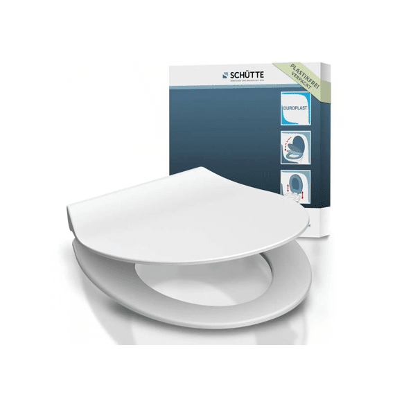 Slim White Ultra Dunne Duroplast Wc-bril Met Soft-close En Afklikaar Wit