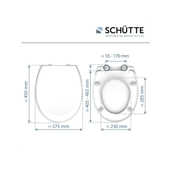 White Duroplast Wc-bril Met Soft-close En Afklikbaar Wit