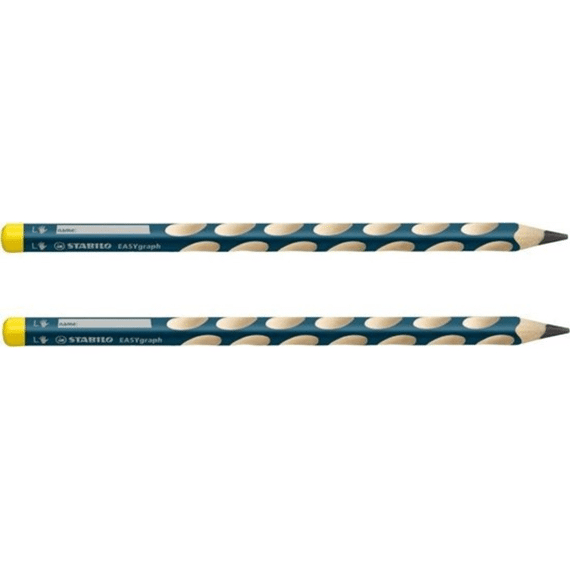 Stabilo Easy Graph Driekantige Potloden Hb Linkshandig Petrol 2 Stuks